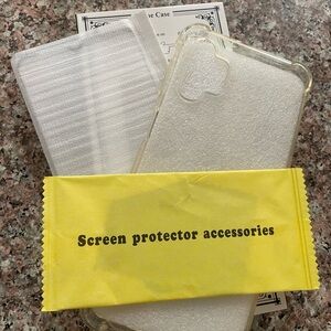 New Samsung A32G Cellphone Case And Screen Protector Clear Protective